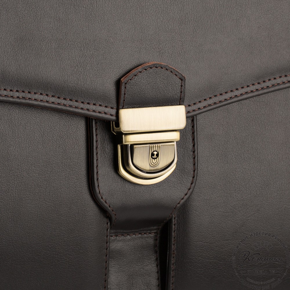 Кожаный портфель "Оскар" (тёмно-коричневый)
