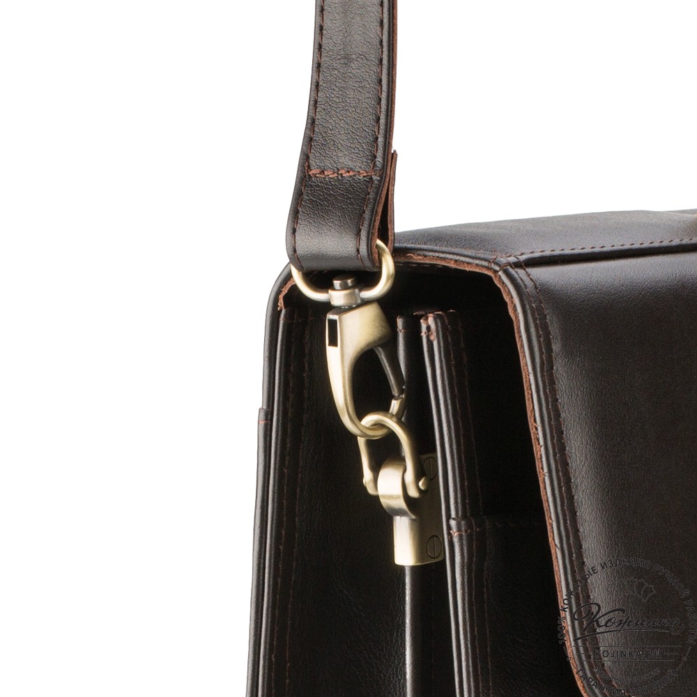 Кожаный портфель "Оскар" (тёмно-коричневый)