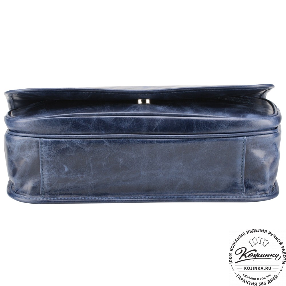 Кожаная сумка "Риана" (синий антик)