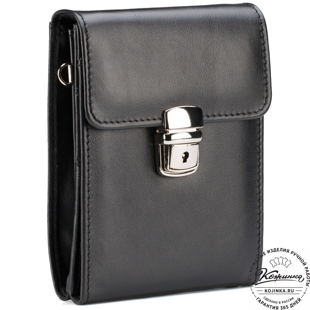 Кожаная сумка "Чикаго" (чёрная)