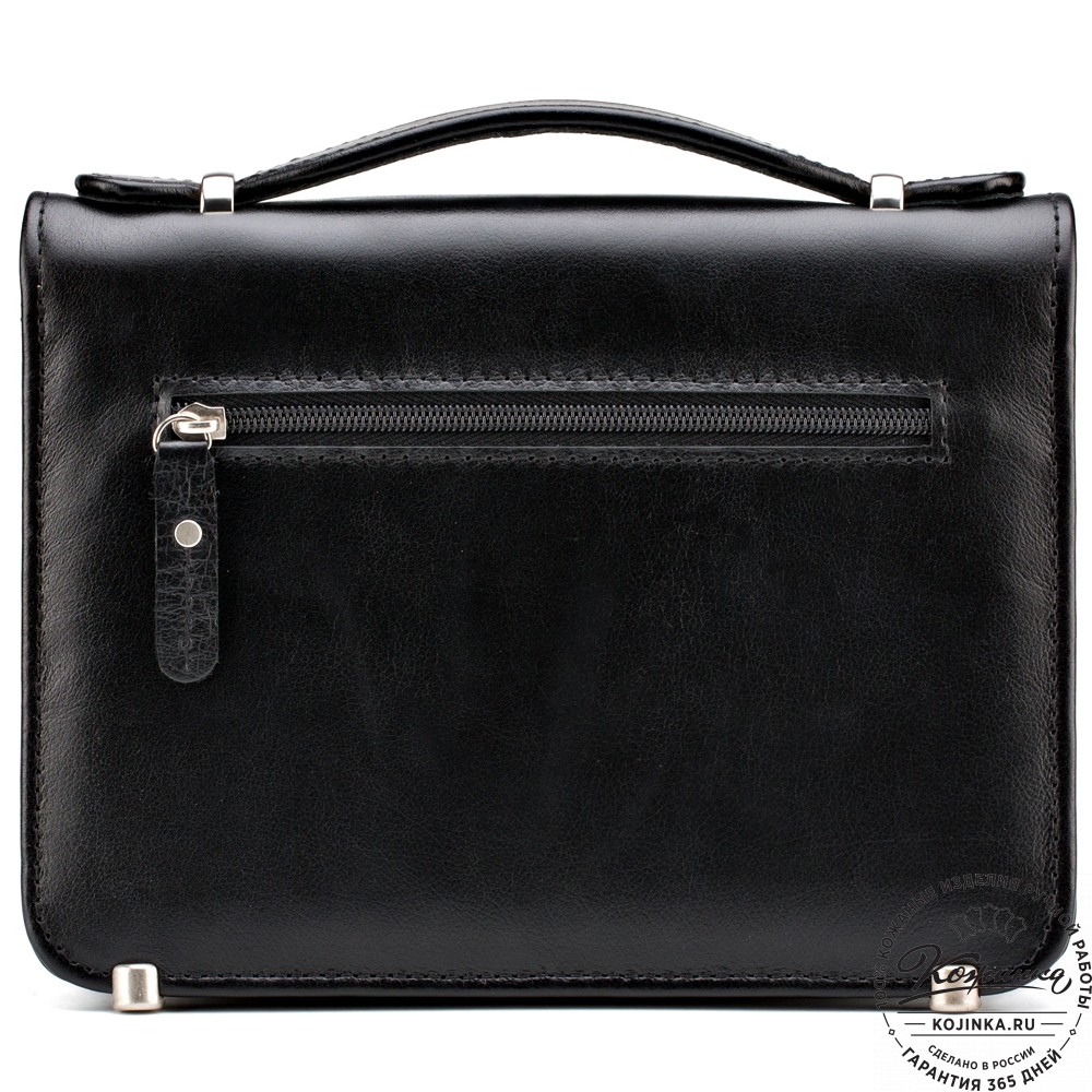 Кожаная барсетка "Вегас" (черная)