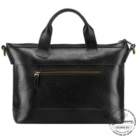 Женская кожаная сумка "Эльза" (чёрная)