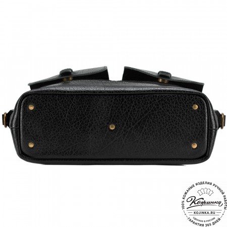 Женская кожаная сумка "Эльза" (чёрная)