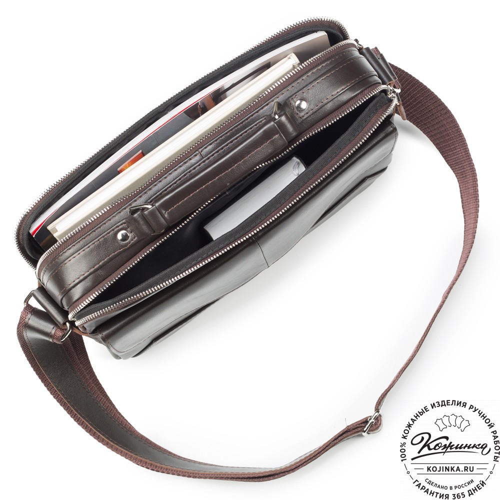 Кожаная сумка "Леон" (коричневая)