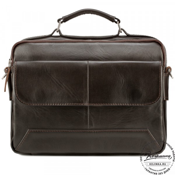 Кожаная сумка "Леон" (коричневая). фото 1