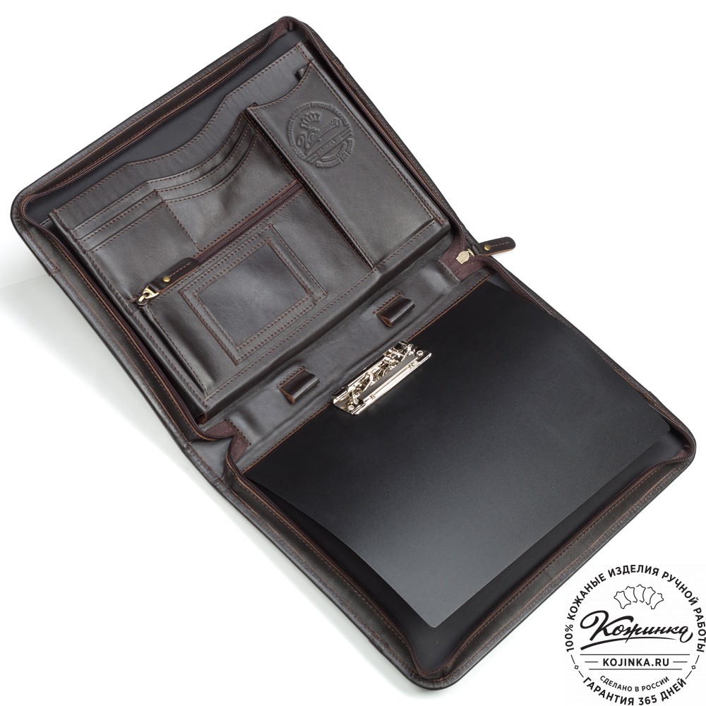 Папка для документов "Атташе" (тёмно-коричневая)