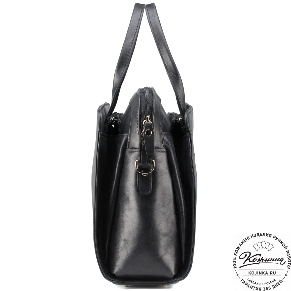 Женская кожаная сумка "Батерфляй" (чёрная)