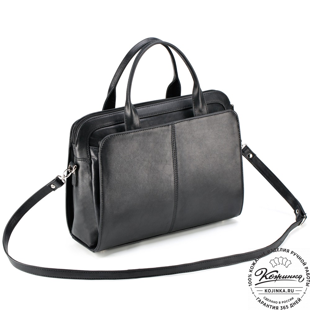 Женская кожаная сумка "Батерфляй" (чёрная)