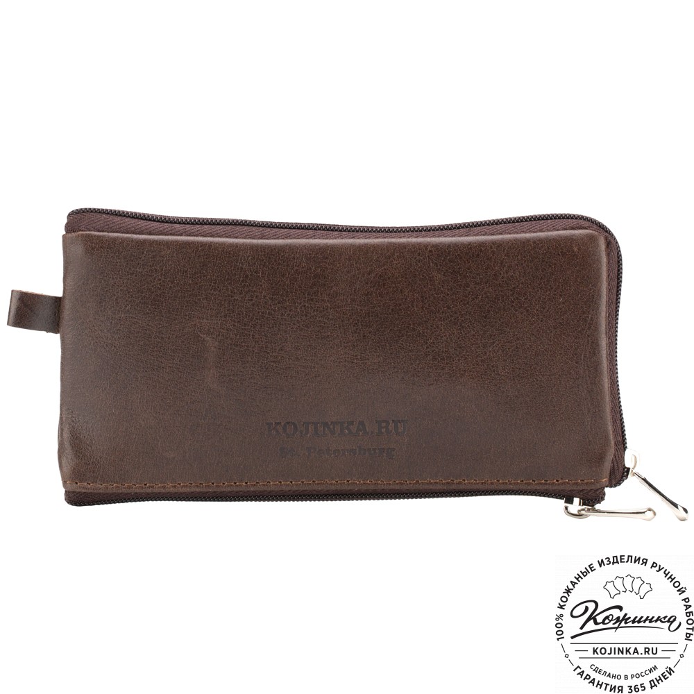 Кожаная ключница "Шанхай" (тёмно-коричневая)