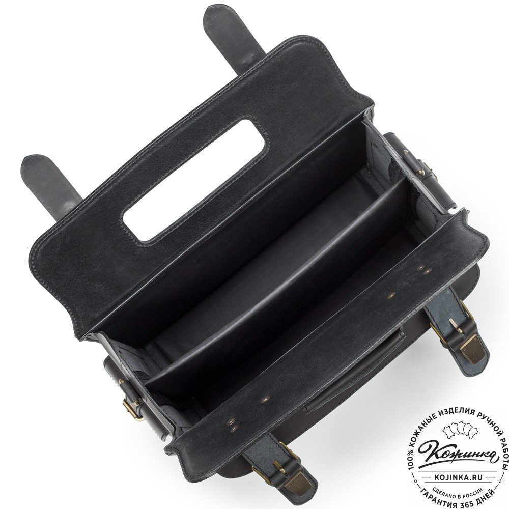 Кожаный портфель-кофр  "Универсал"  (чёрный)