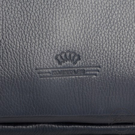 Кожаная сумка-рюкзак "Бигмэн" (синяя)