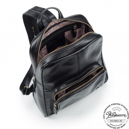 Кожаный рюкзак "Пандора" (чёрный)