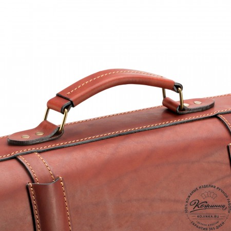 Кожаный портфель-кофр "Адъютант" (коричневый)