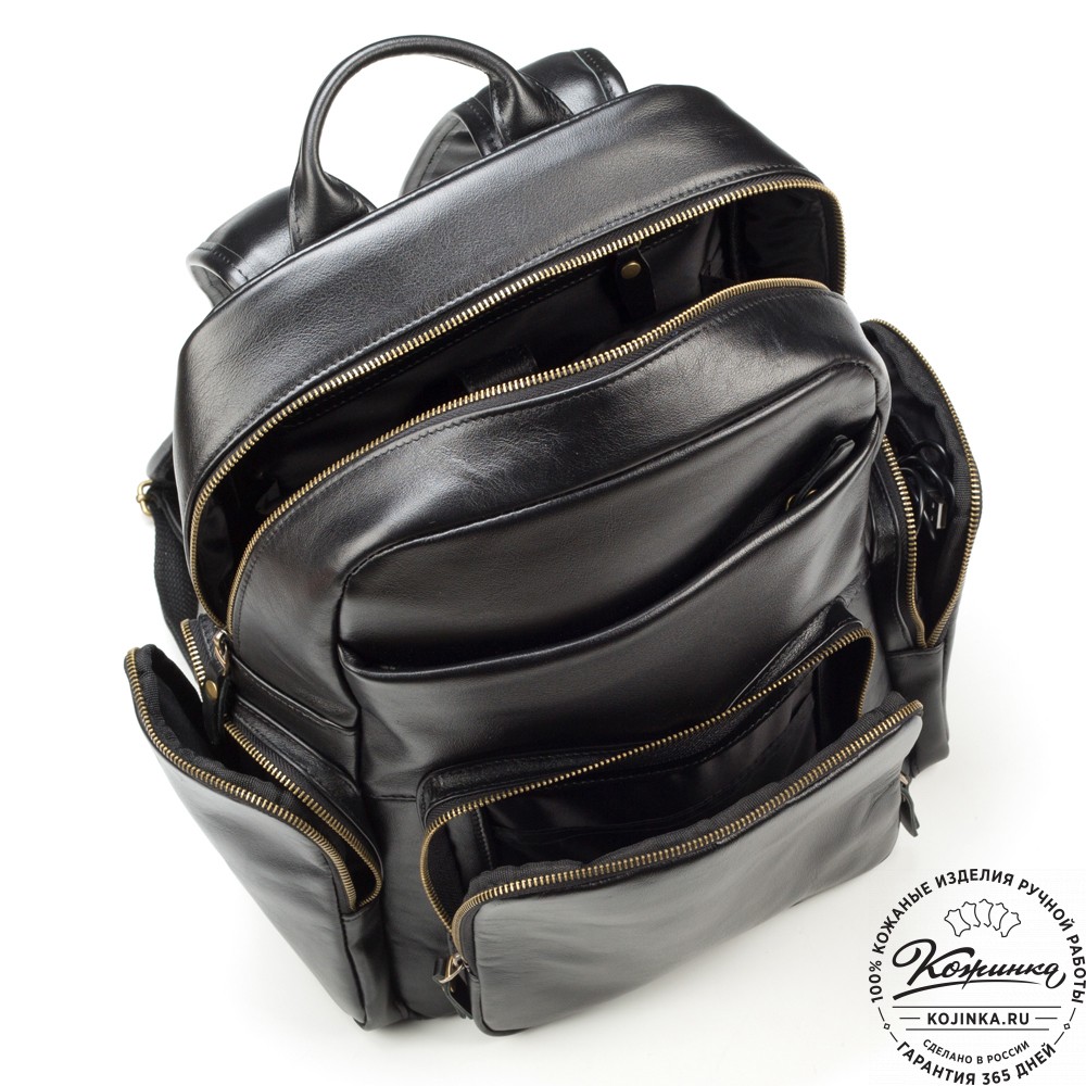 Кожаный рюкзак "Дионис" (чёрный)