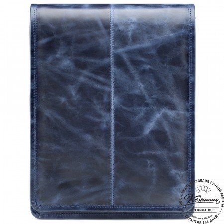 Кожаная сумка "Митчел" (синий антик)