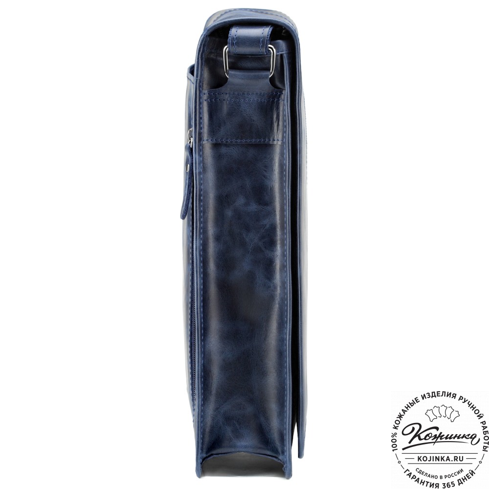 Кожаная сумка "Митчел" (синий антик)