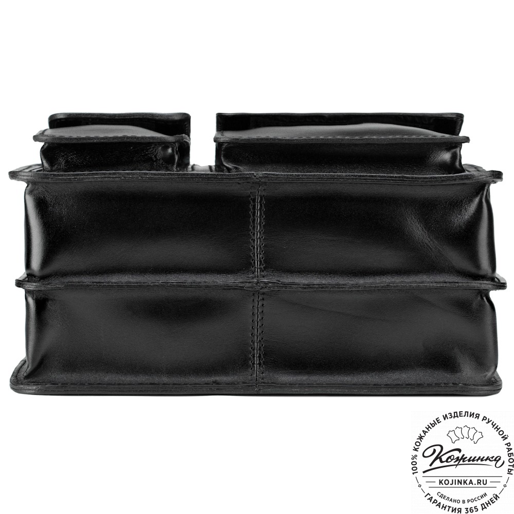 Кожаная сумка "Сакмэн" (чёрная)