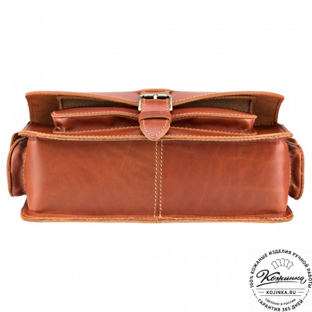 Кожаная  сумка "Виктория" (рыжая)