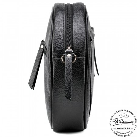 Женская кожаная сумка "Дарья" (чёрная)