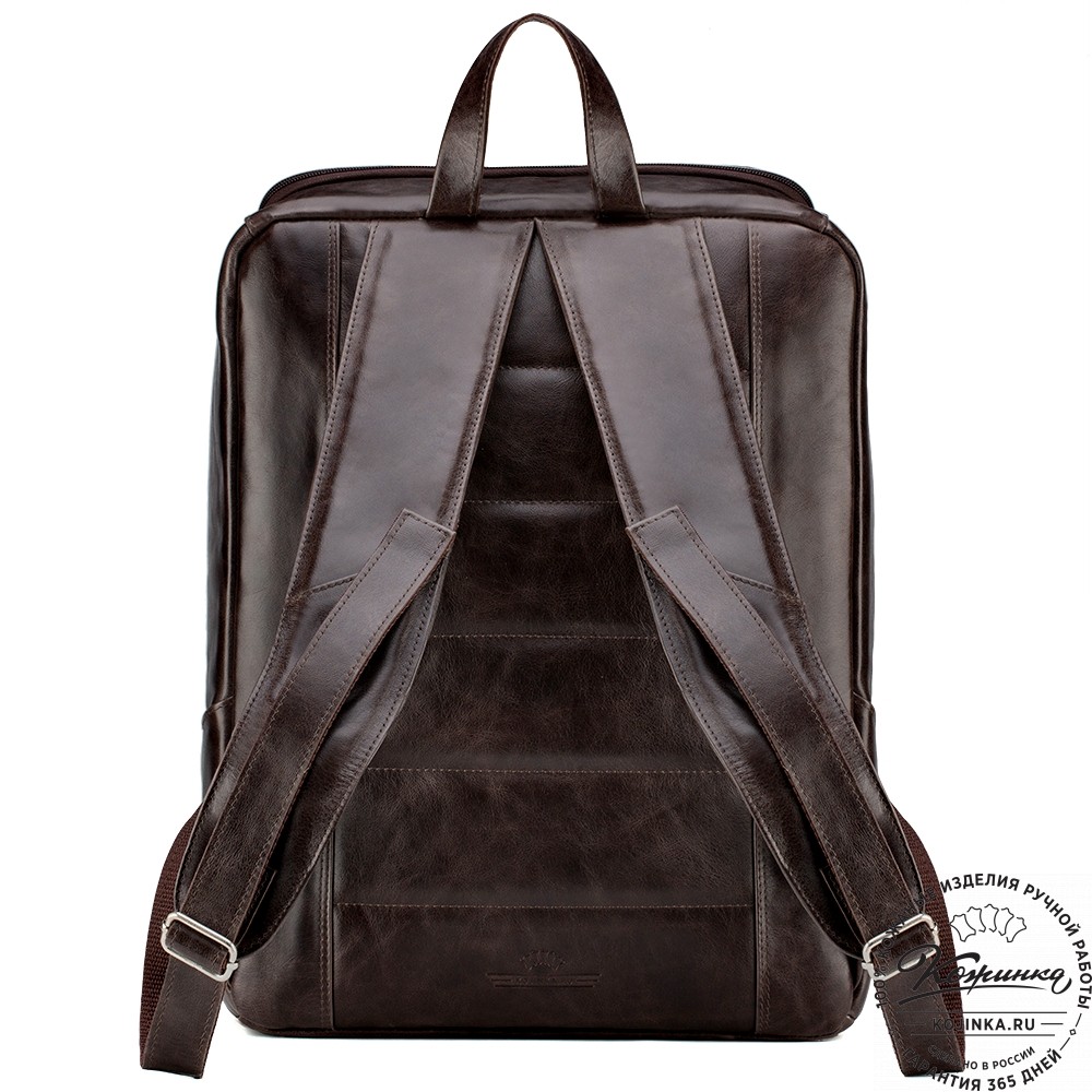 Кожаный рюкзак "Вена" (тёмно-коричневый антик)