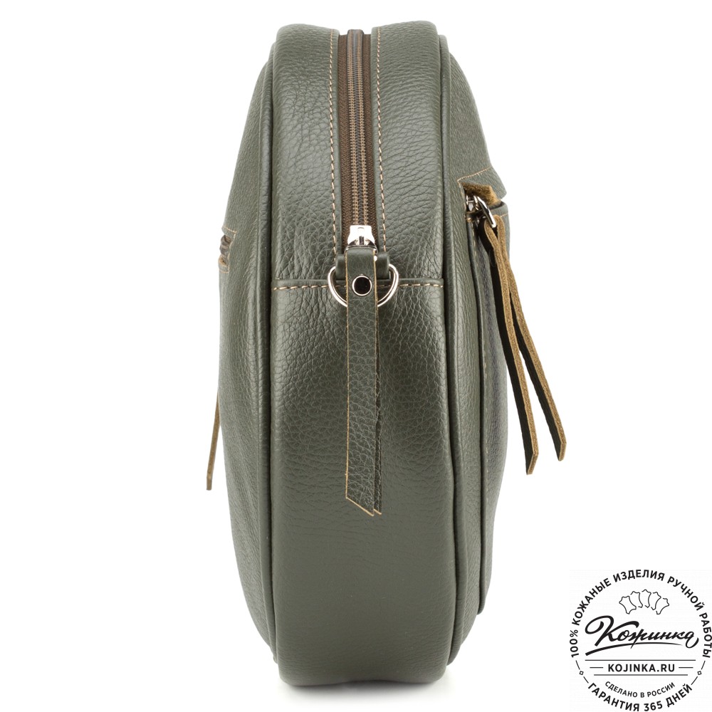 Женская кожаная сумка "Дарья" (оливковая)