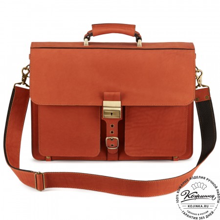 Кожаный портфель "Герман" (рыжий)
