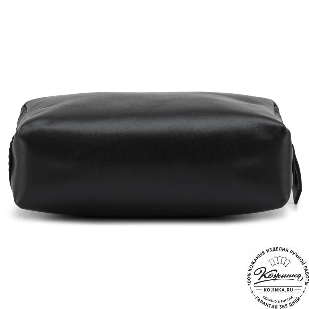 Кожаная косметичка "Прима" (чёрная)