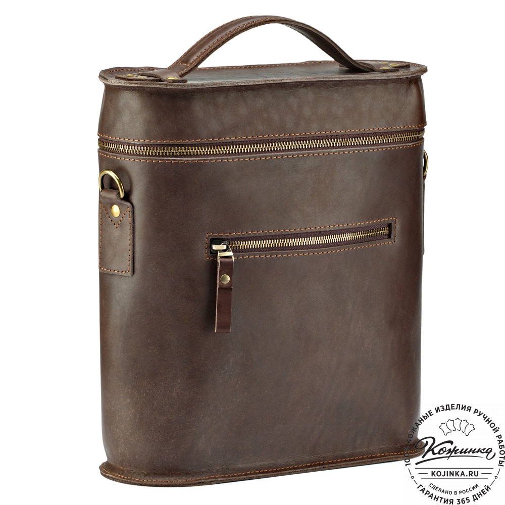 Кожаная сумка "Тимати" (коричневая)