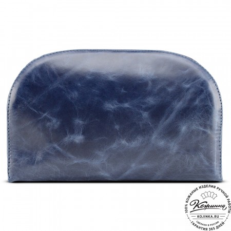 Женский кожаный рюкзак "Ассоль" (синий антик)