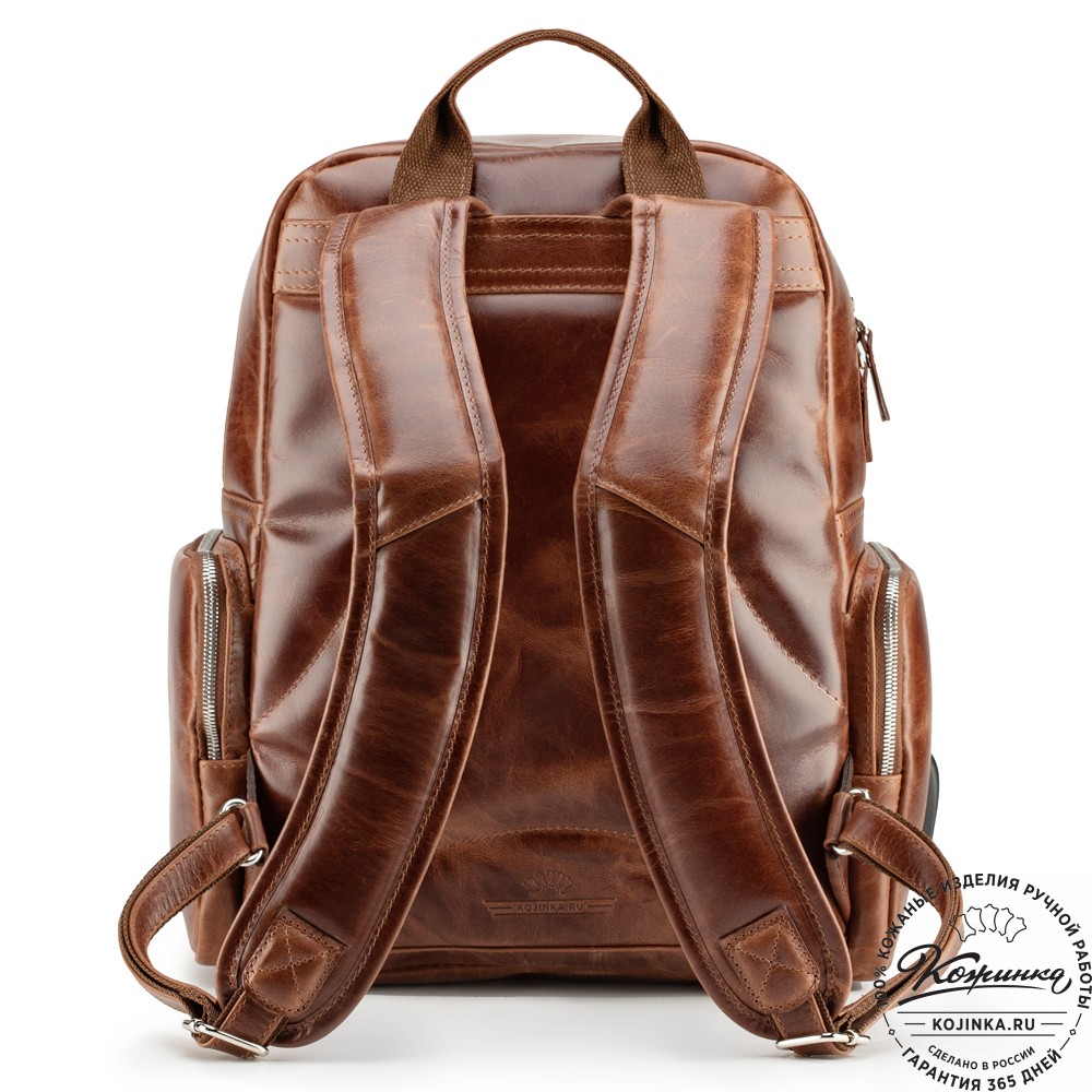 Кожаный рюкзак "Дионис" (коричневый воск)