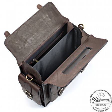 Кожаный портфель "Бойскаут" (тёмно-коричневый)