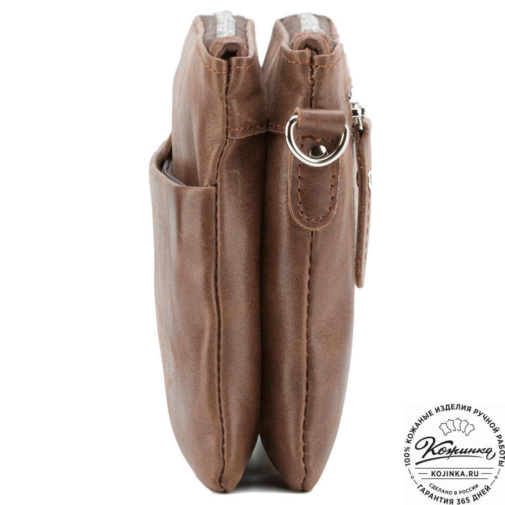 Женская кожаная сумка "Хельга" (коричневая)