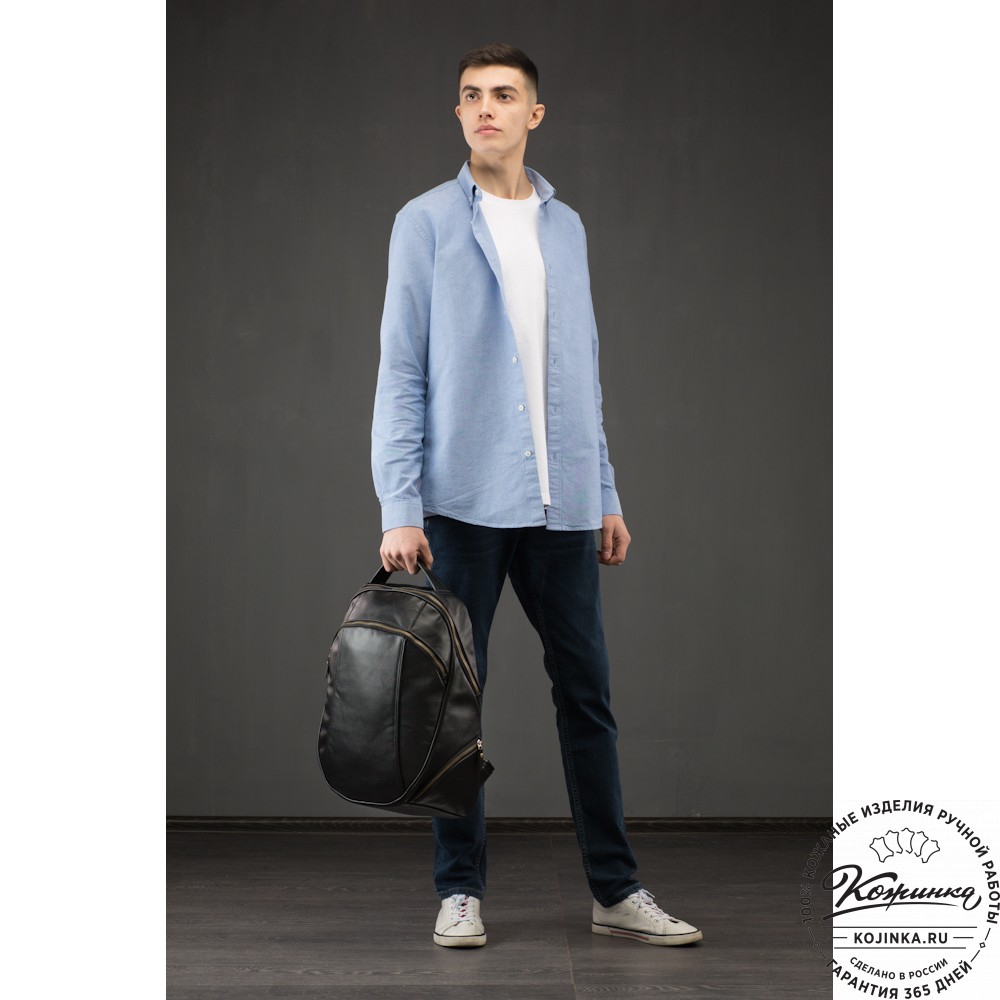 Кожаный рюкзак "Ланселот" (песочный крейзи)