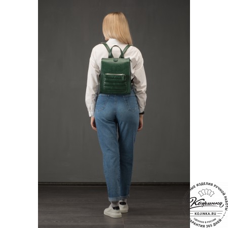 Женский кожаный рюкзак "Скарлетт" (чёрный)