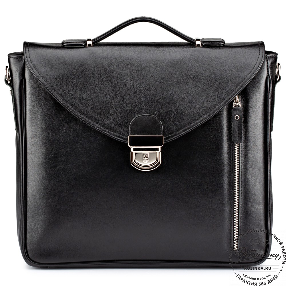 Кожаный портфель "Аскольд" (черный)