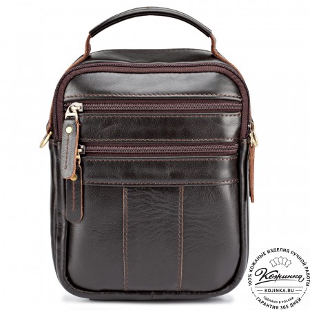 Кожаная сумка "Дали" (коричневая)