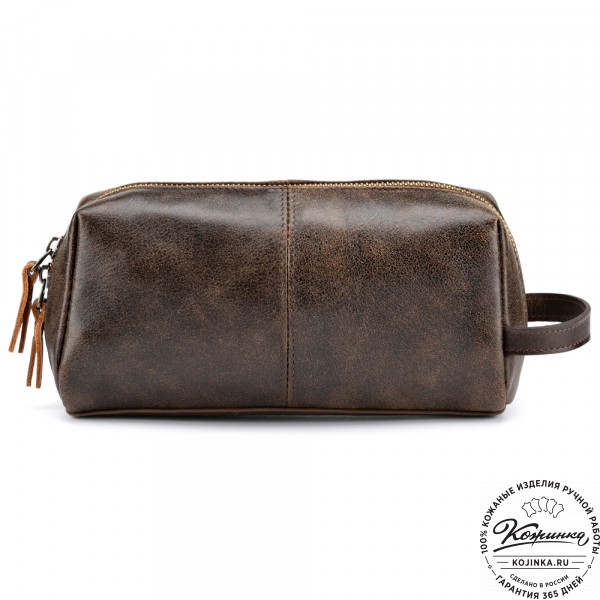 Кожаный несессер "Гремлин" (коричневая наппа). фото 1