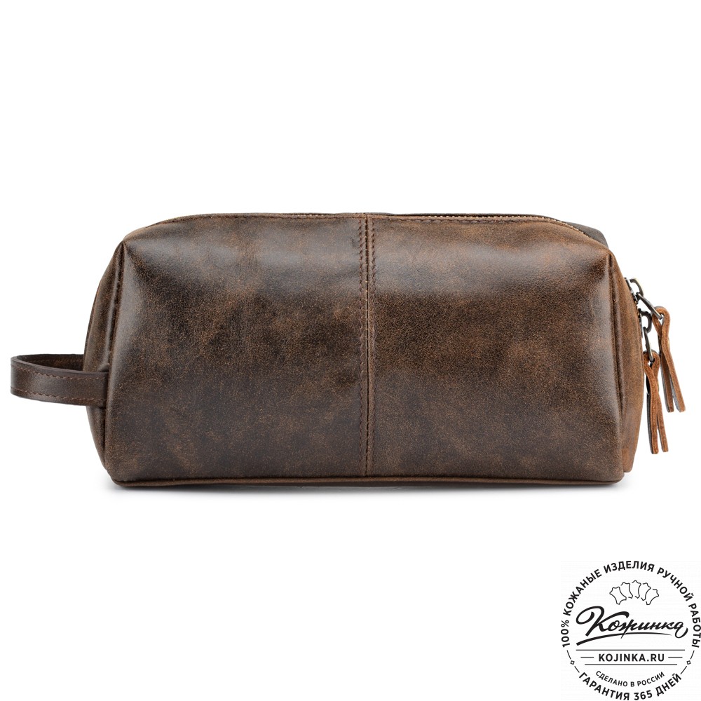 Кожаный несессер "Гремлин" (коричневая наппа)
