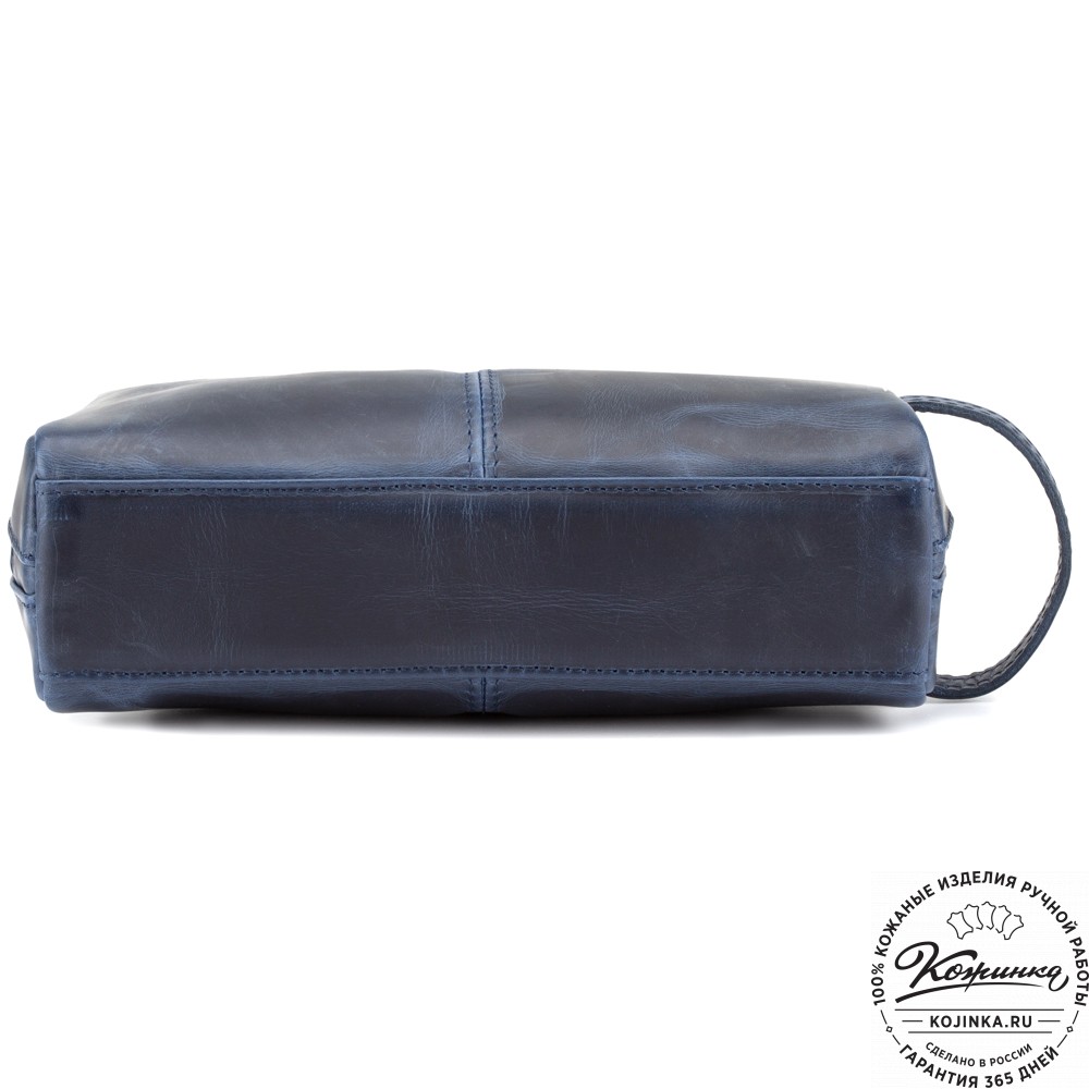Кожаный несессер "Гремлин" (синий воск)