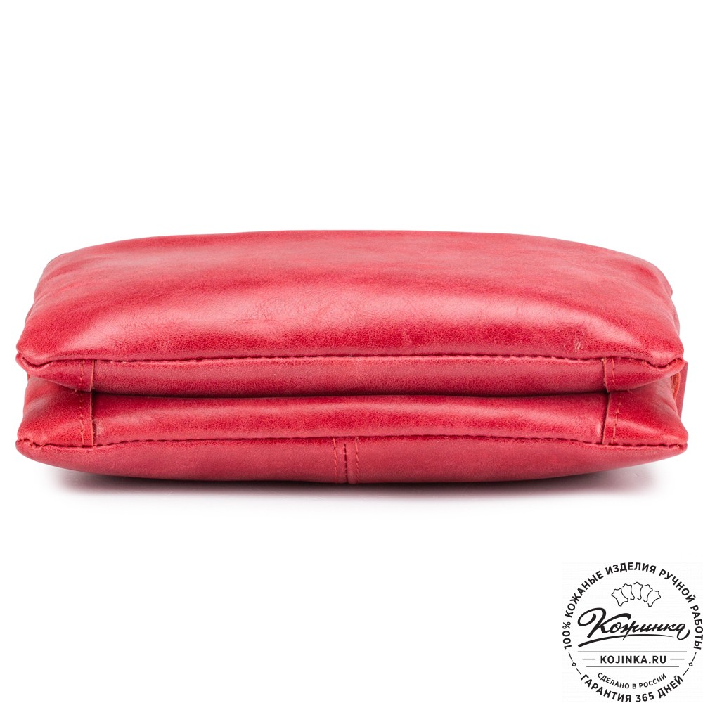 Женская кожаная сумка "Хельга" (красная)