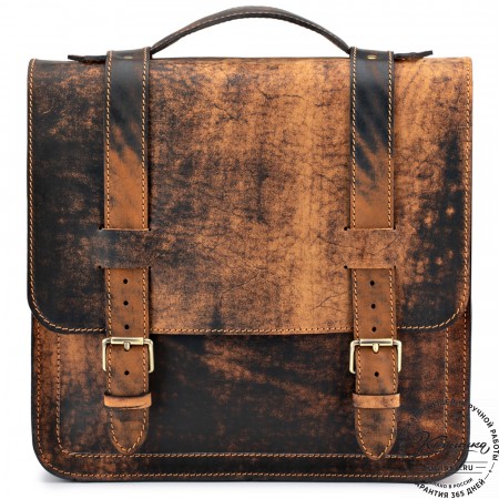 Кожаный портфель "Тесла" (старение коричневое)
