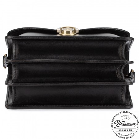 Кожаная барсетка "БС-Б1" (черная)