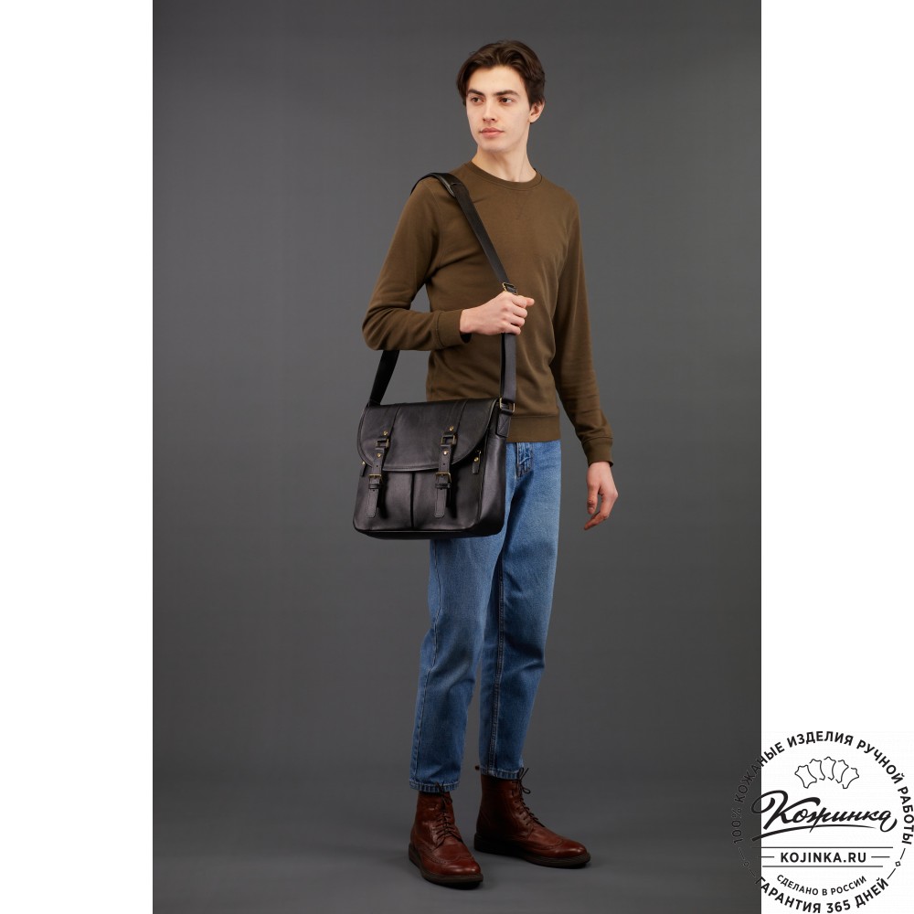 Кожаная сумка "Командор" (коричневая наппа)