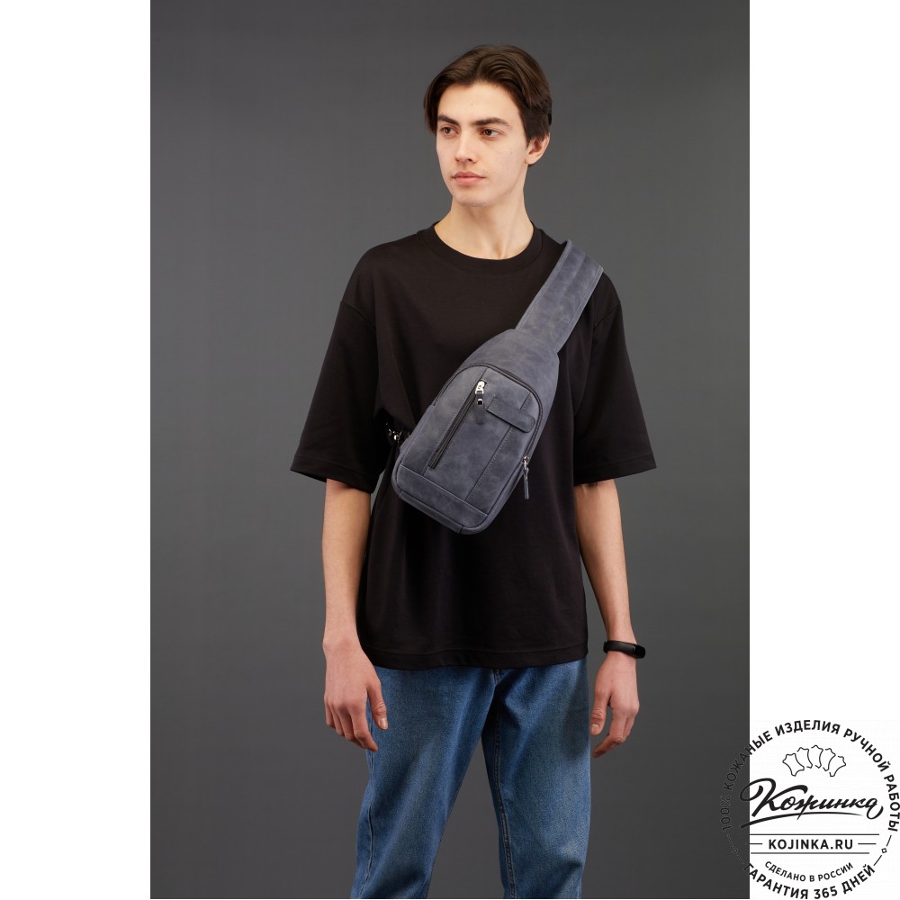 Кожаная нагрудная сумка "Ватикан" (коричневая наппа)