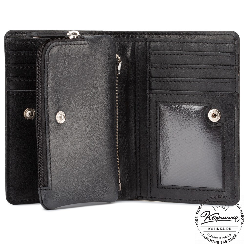 Кожаное портмоне "Япония" (чёрное)