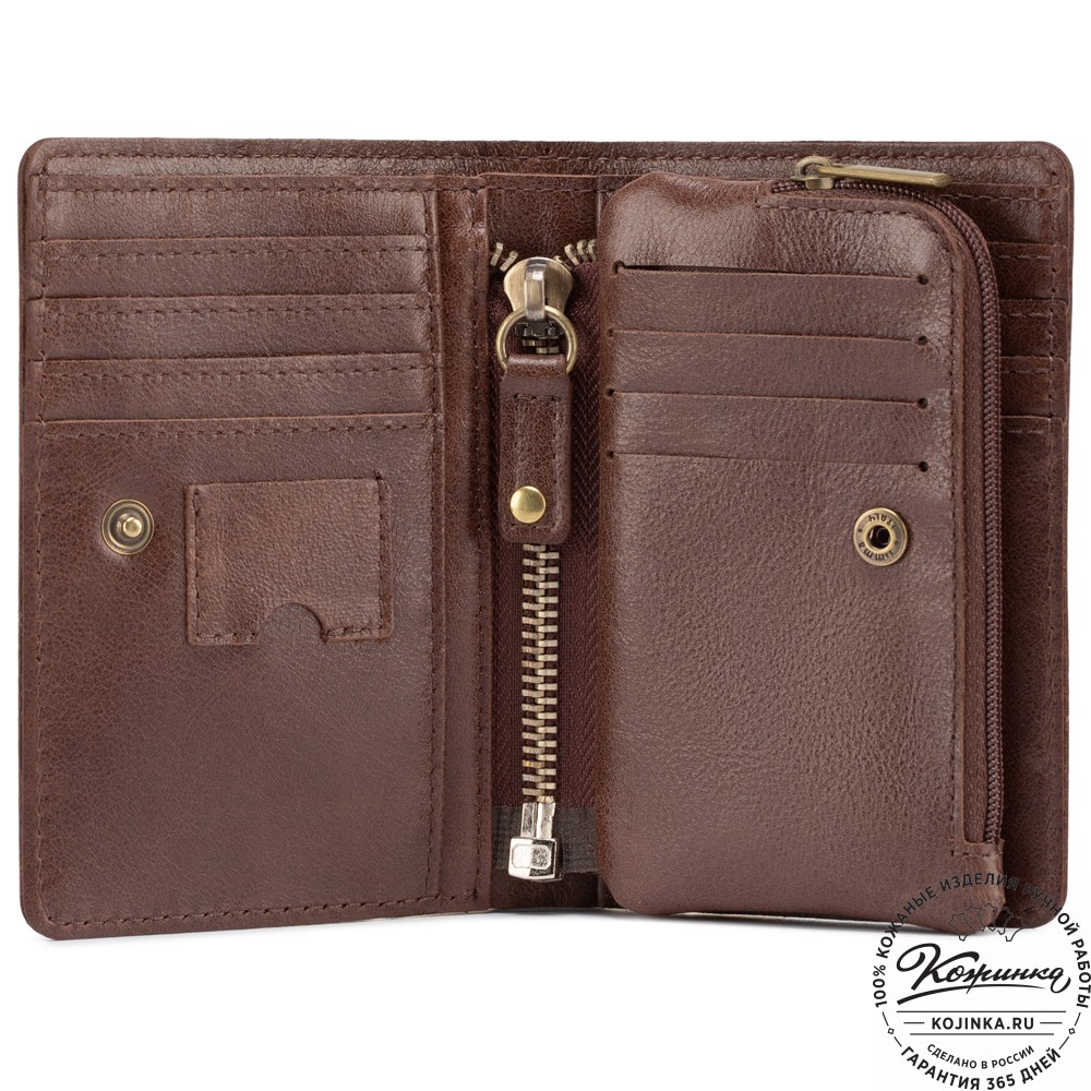 Кожаное портмоне "Япония" (коричневое)