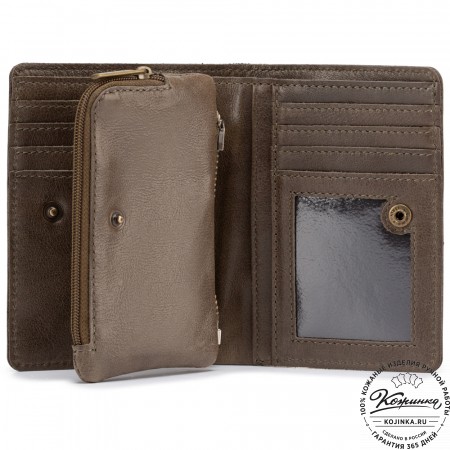 Кожаное портмоне "Япония" (олива)