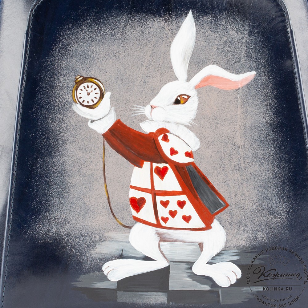 Женский кожаный рюкзак "Джорджия"  "Белый кролик" 