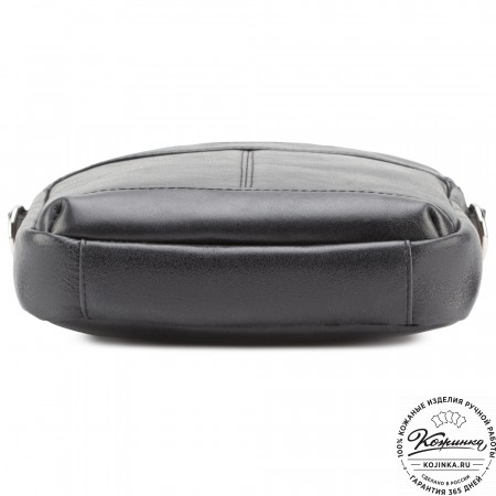 Мужская кожаная сумка "Вальтер" (чёрная)