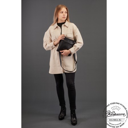 Кожаная сумка "Цезарь" (чёрная)